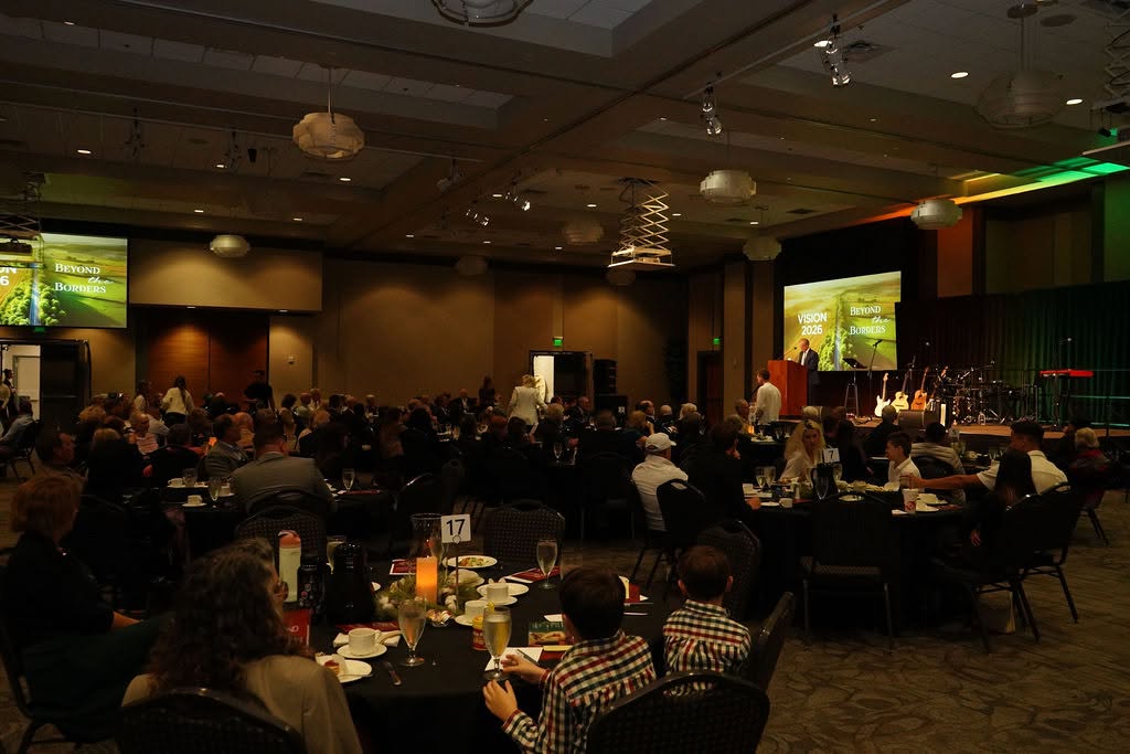 Guests at dinner tables during last year’s banquet